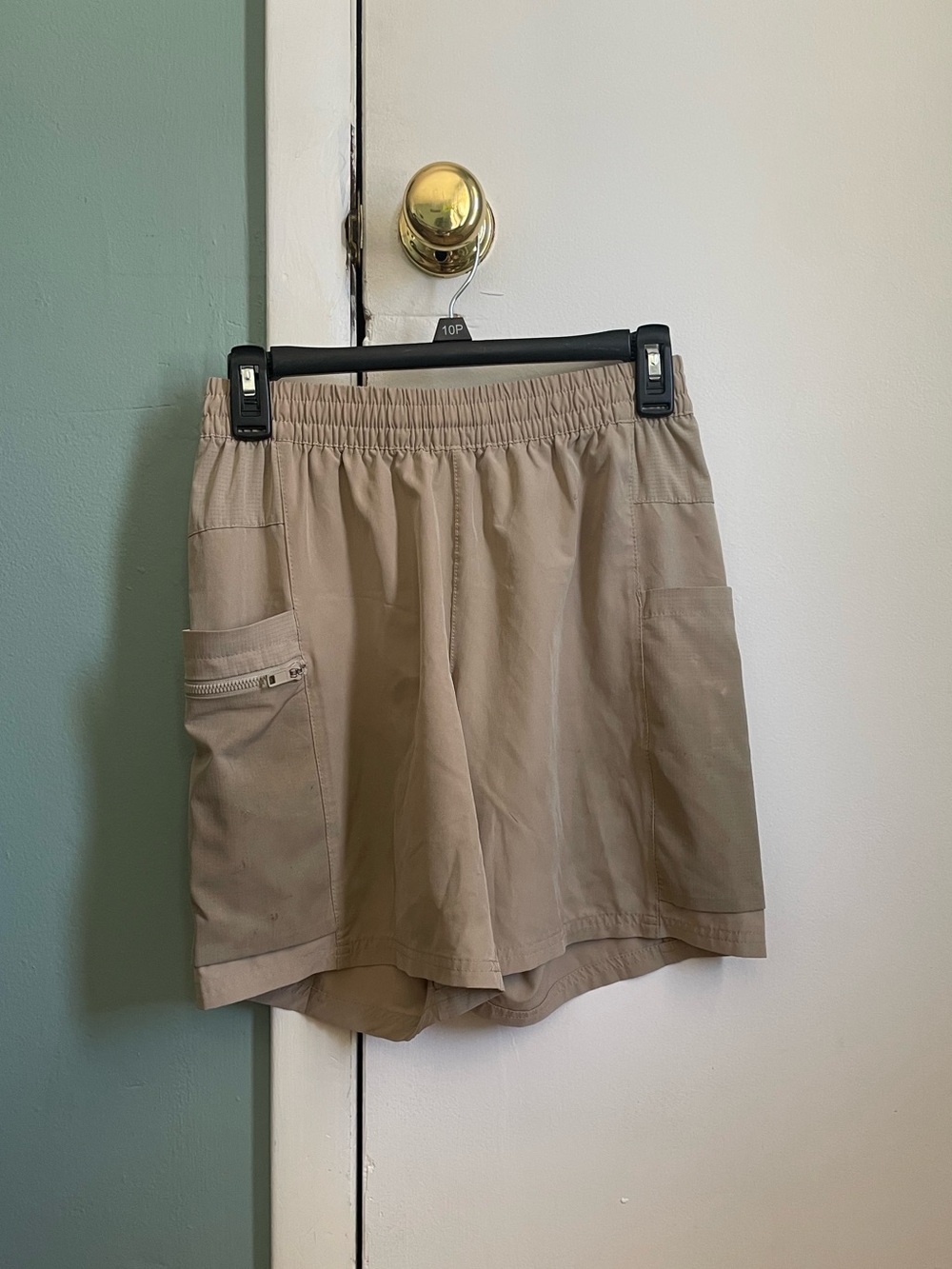 Beige swim trunks